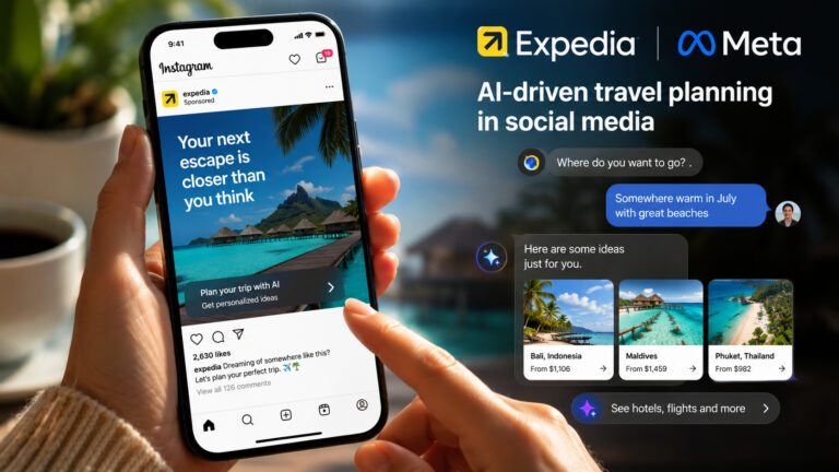 Expedia og Meta tester AI-drevet reiseplanlegging i sosiale medier