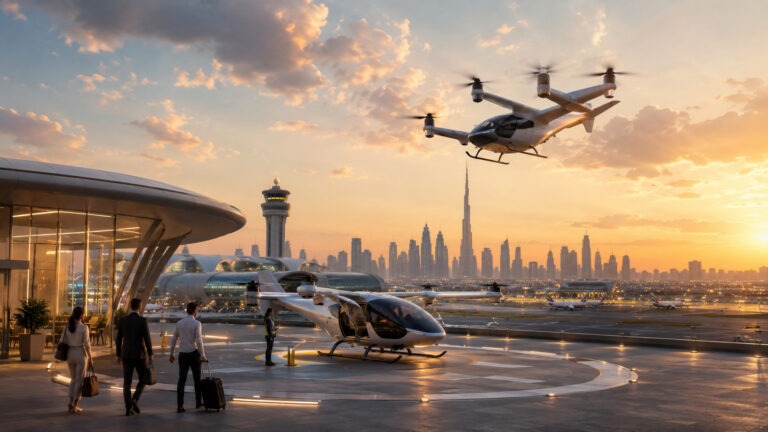 Verdens første kommersielle vertiport for lufttaxier godkjent i Dubai