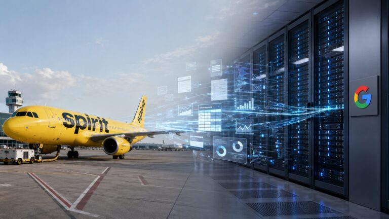 Google byr 10 millioner dollar for Spirit Airlines-data til AI-trening